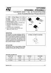 DataSheet STD3NM60 pdf